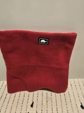 Turtle fur red fleece black logo winter neck warmer ski snowboard gator muff